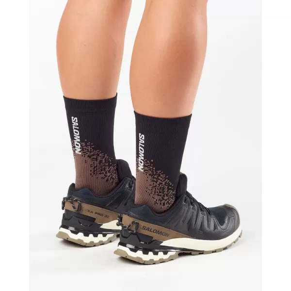  Pantofi pentru bărbați SALOMON XA PRO 3D V9 GTX LIFELONG M L47963800 NEGRU/COYOTE BROWN/GHEAȚĂ DE VANILIE 
