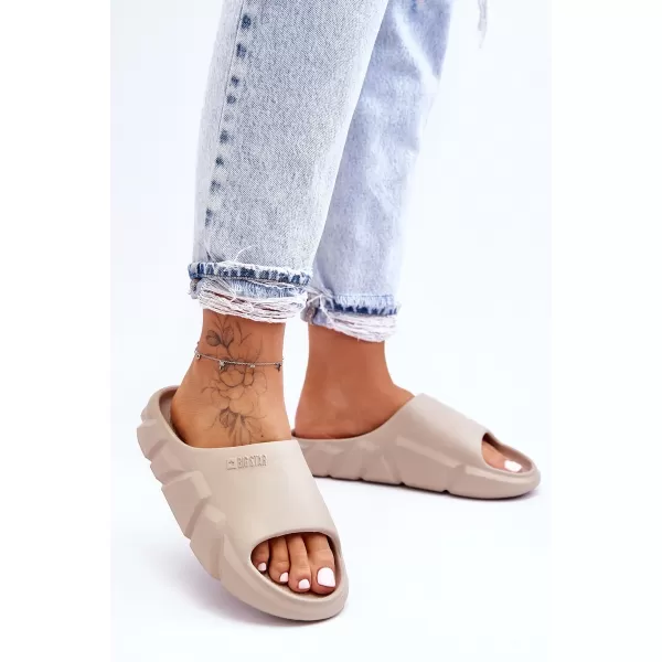  Papuci dama BIG STAR LL274593 BEJ Pantofi Big Star 