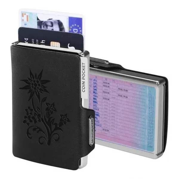  Portofel MONDRAGHI Silhouette Edelweiss NEGRU 