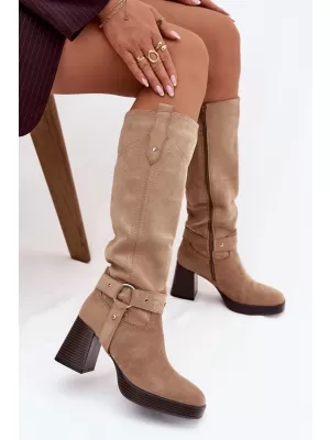 Cizme de dama BOTO ALESSARA 40612 KAKI