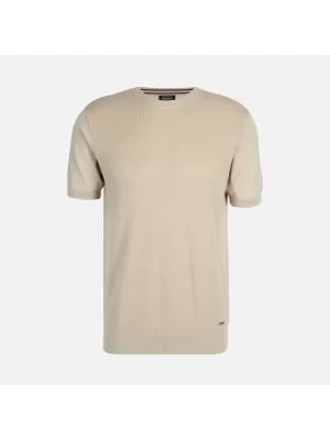 Tricou pentru bărbați GEOX KNIT G012316 BEJ