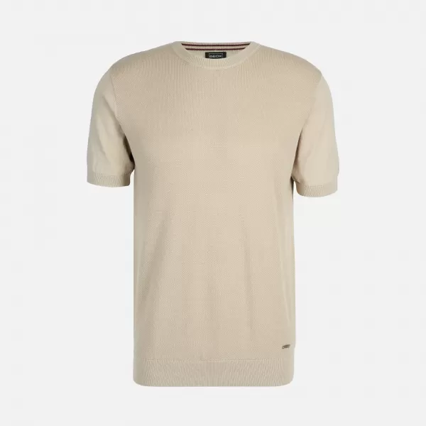  Tricou pentru bărbați GEOX KNIT G012316 BEJ 