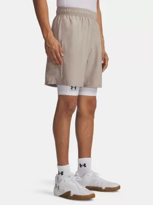 Pantaloni scurți pentru bărbați UNDER ARMOUR UA TECH WOVEN WORDMARK SHORT 1383356-203 MARO