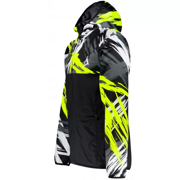  Jachetă softshell premium pentru bărbați ALTISPORT VOJ/ALM039JACK01 NEGRU SI GALBEN 