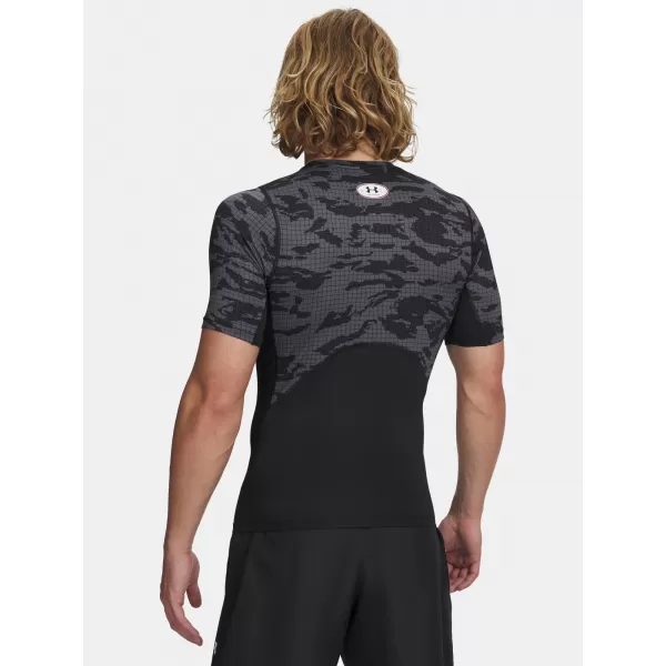  Tricou pentru bărbați UNDER ARMOUR HG PRINTED SS 6009657-001 NEGRU 