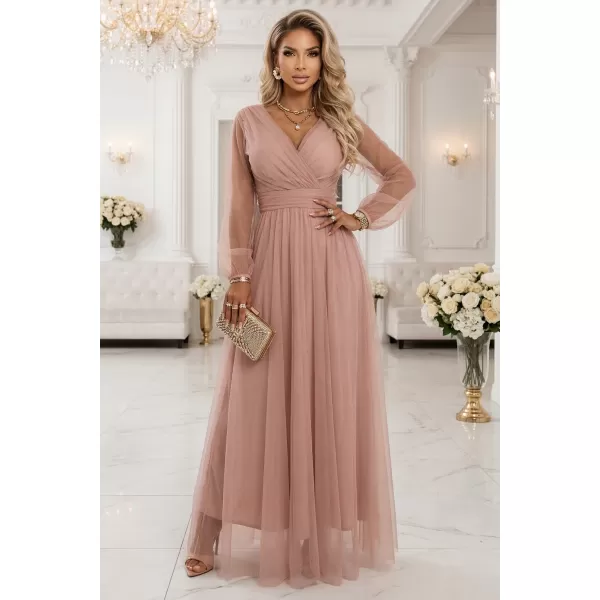  Rochie NUMOCO 664-1 ROZ PUDRA 