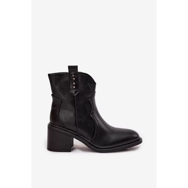  Pantofi de dama cu toc BOTO IVERLY 40565 NEGRU 