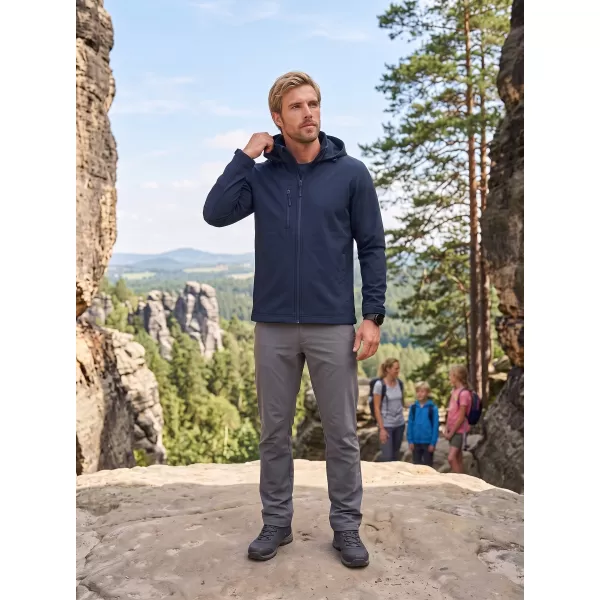  Jachetă softshell pentru bărbați ALTISPORT NoPrint NP/ALM845 ALBASTRU MARIN 