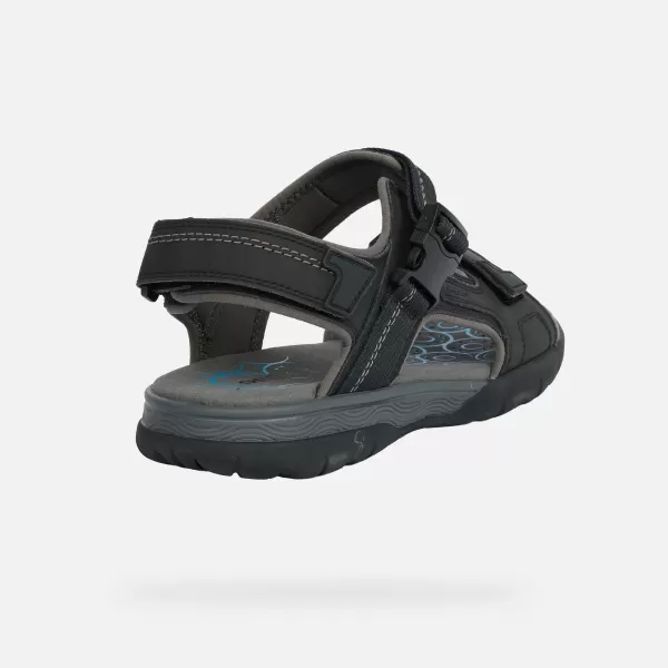  Sandale pentru bărbați GEOX SPHERICA EC5 G014392 NEGRU 