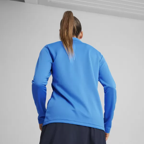  Tricou pentru femei PUMA TEAMGOAL TRAINING 1/4 ZIP WM 658631-02 E.BLU.LEMON/WHITE/TEAM ROYAL 