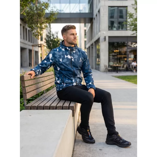  Jachetă softshell premium pentru bărbați ALTISPORT VOJ/ALM108JACK01 BLEUMARIN/ALB 