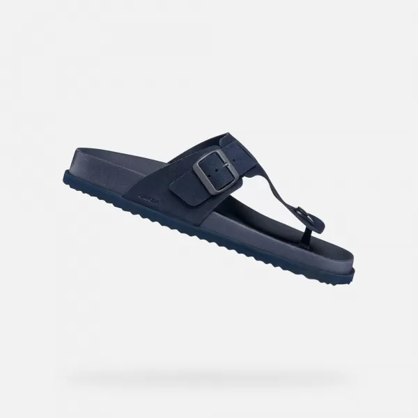  Papuci pentru bărbați GEOX PARNAIBA G014437 ALBASTRU ÎNCHIS 