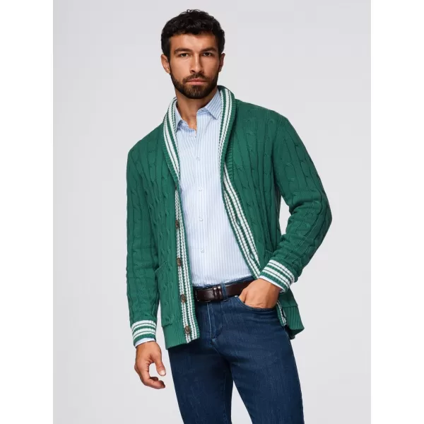  Cardigan pentru bărbați OMBRE OM-SWCD-0152 VERDE 