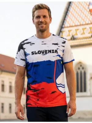 Tricou premium pentru bărbați ALTISPORT VOJ/ALM036SI/TR01 SLOVENIA