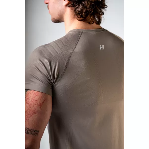  Tricou fără cusături cu mâneci scurte POWER 900 LIGHT BROWN ASH Nebbia 