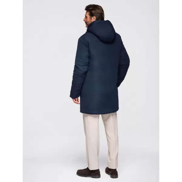  Parka pentru bărbați OMBRE OM-JAPJ-0287 ALBASTRU MARIN 