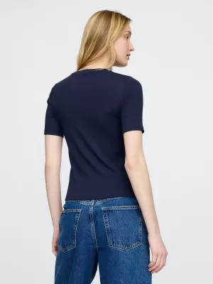 Tricou pentru femei GAP MODAL CREW TEE 679172-02 UNIFORMA MARINEI