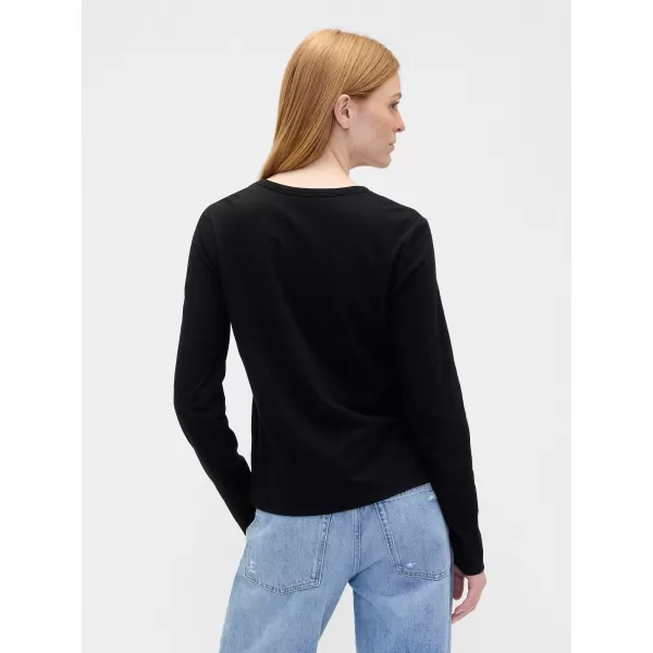  Tricou pentru femei GAP CREW LONGSLEEVE TEE 846968-02 NEGRU 
