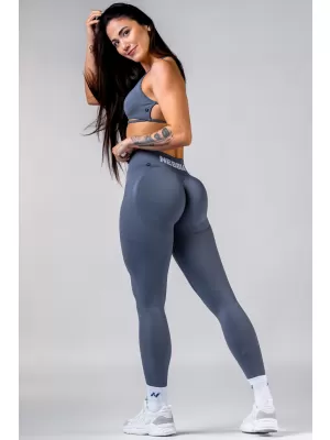Jambiere push-up cu talie înaltă POWER 888 GREY Nebbia