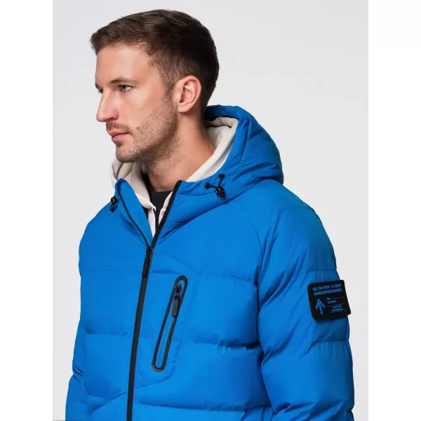  Jachetă pentru bărbați OMBRE OM-JAHP-0302 ALBASTRU 