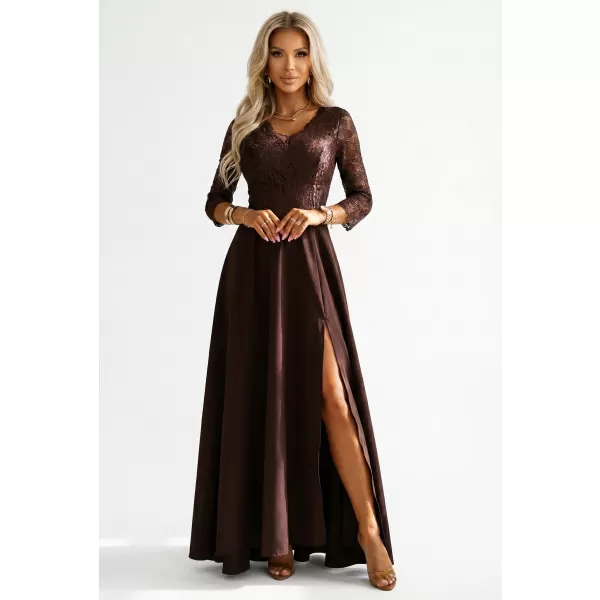  Rochie NUMOCO 309-14 CIOCOLATĂ 