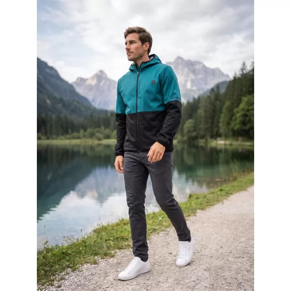  Jachetă softshell premium pentru bărbați ALTISPORT VOJ/ALM051JACK01 KEROSEN/NEGRU 