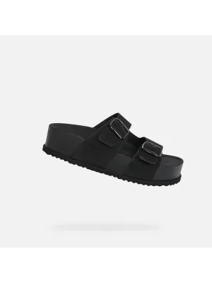 Papuci de damă GEOX SANDYBETT HIGH G012956 NEGRU