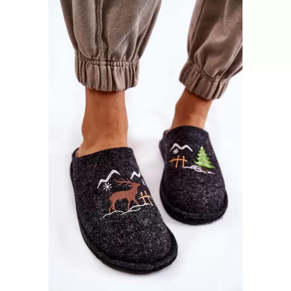  Papuci de damă BIG STAR KK276018 NEGRU/BEJ Pantofi Big Star 