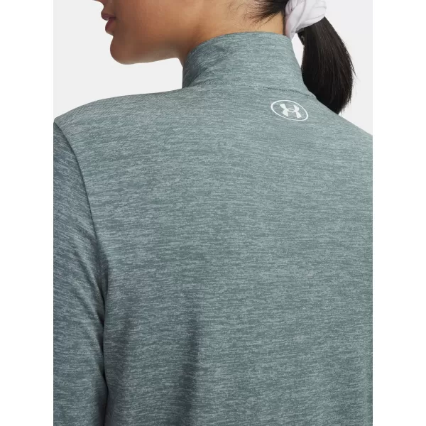  Tricou pentru femei UNDER ARMOUR TECH 1/2 ZIP- TWIST 1384225-587 ALBASTRU 