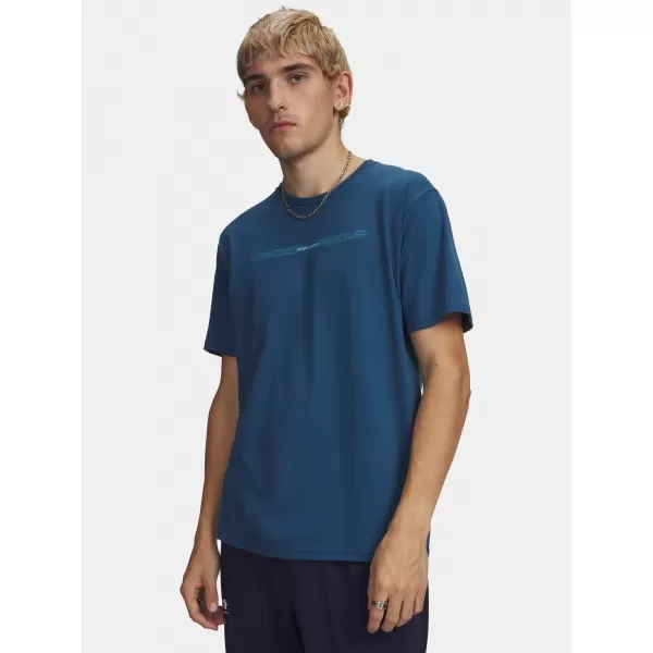  Tricou pentru bărbați UNDER ARMOUR M BLUR WM SS 6009248-498 ALBASTRU 