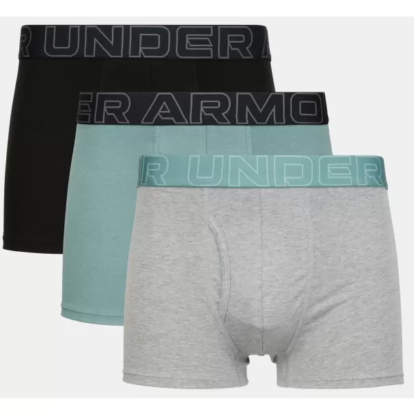  Boxeri pentru bărbați UNDER ARMOUR M UA PERF COTTON 3IN - 3PK ALBASTRU JASP 