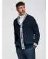 Cardigan pentru bărbați OMBRE OM-SWCD-0152 ALBASTRU MARIN
