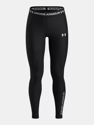 Jambiere pentru fete UNDER ARMOUR HEATGEAR GRAPHIC LEGGING 6012636-001 NEGRU