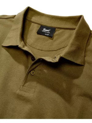 Tricou pentru bărbați cu guler BRANDIT 4215 MĂSLINE