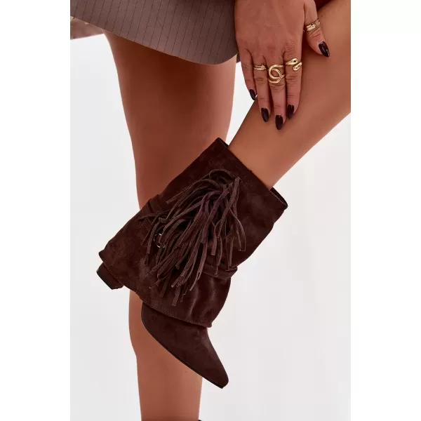  Pantofi de dama cu toc BOTO EVELISSE 40511 MARO 