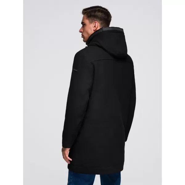  Palton pentru bărbați OMBRE OM-COWC-0132 NEGRU 