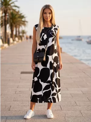 Rochie ALTISPORT HELAINE ALB/NEGRU