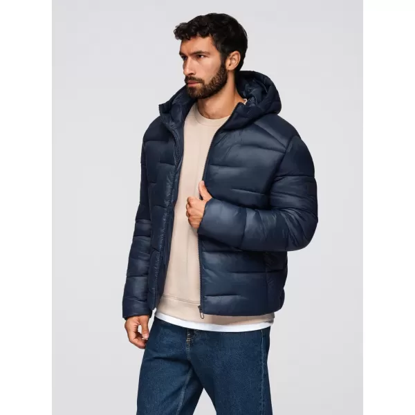 Jachetă pentru bărbați OMBRE OM-JAHP-0235 ALBASTRU MARIN 