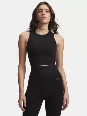 Maieu de damă UNDER ARMOUR SEAMLESS COTTON HAND TANK 6011132-008 NEGRU