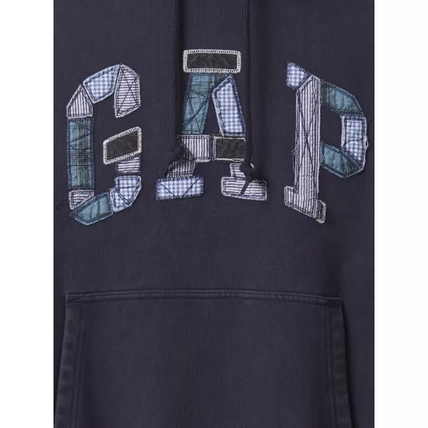  Hanorac pentru bărbați GAP PATCHWORK LOGO PULLOVER HOODIE 745196-00 UNIFORMA MARINEI 