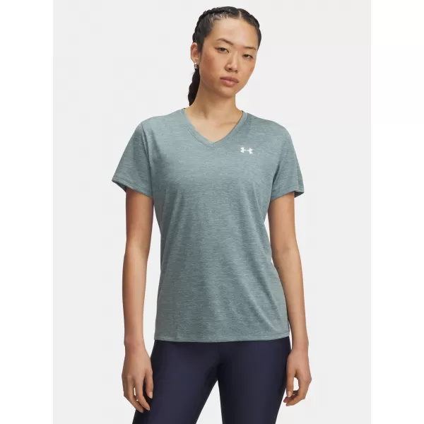  Tricou pentru femei UNDER ARMOUR TECH SSV- TWIST 1384227-587 ALBASTRU 