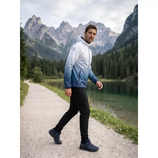  Jachetă softshell premium pentru bărbați ALTISPORT VOJ/ALM126JACK01 BLEUMARIN/ALB 