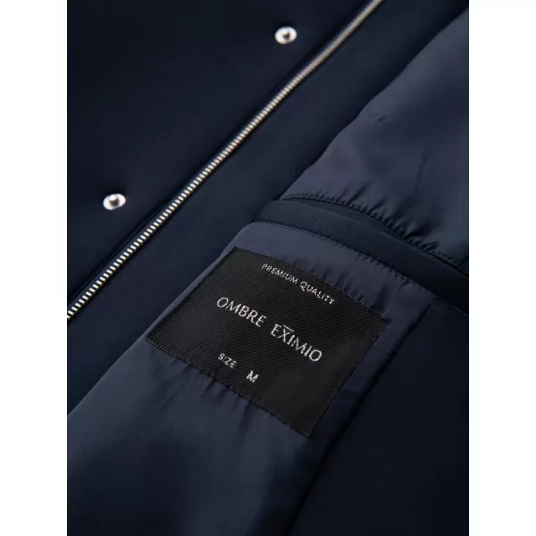  Palton pentru bărbați OMBRE OM-COLC-0144 ALBASTRU MARIN 