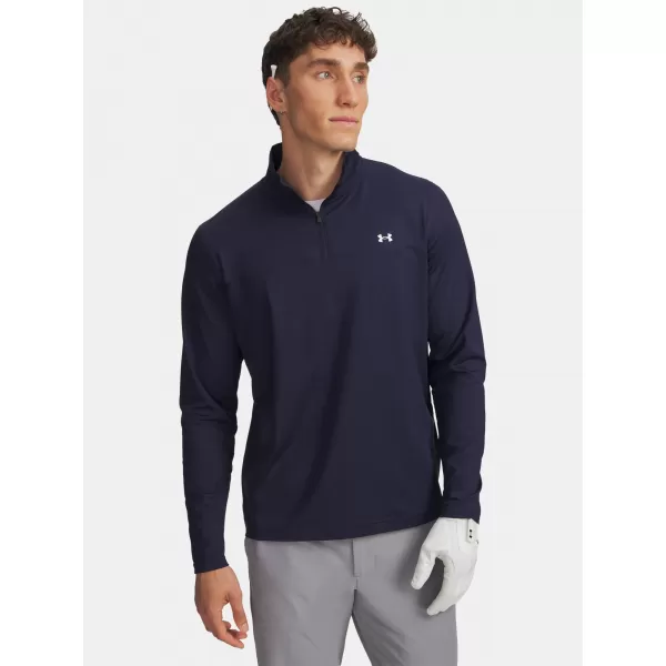  Tricou pentru bărbați UNDER ARMOUR UA T2G 1/4 ZIP 6010129-410 ALBASTRU 
