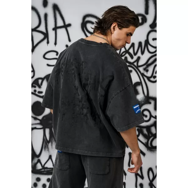  Tricou supradimensionat pentru bărbați NEBBIA x Sexsdreams 810 NEGRU 