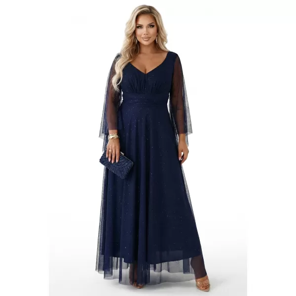  Rochie NUMOCO 655-3 ALBASTRU ÎNCHIS 