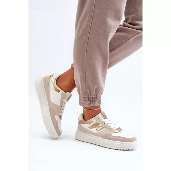  Adidași de damă BOTO REGINES 30370 ALB/AURIU 