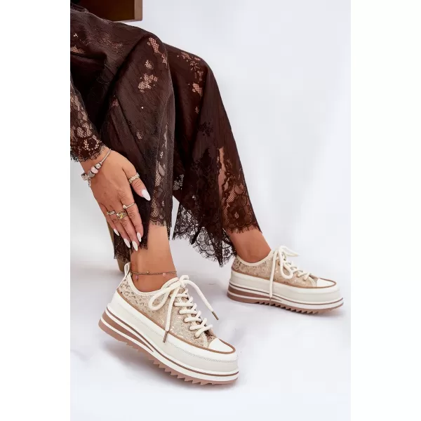  Adidași de damă S.BARSKI BF51-101 BEJ 