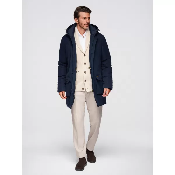  Parka pentru bărbați OMBRE OM-JAPJ-0287 ALBASTRU MARIN 