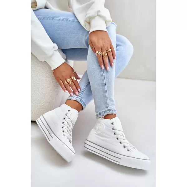  Adidași de damă BIG STAR OO274A473 WHITE Pantofi Big Star 